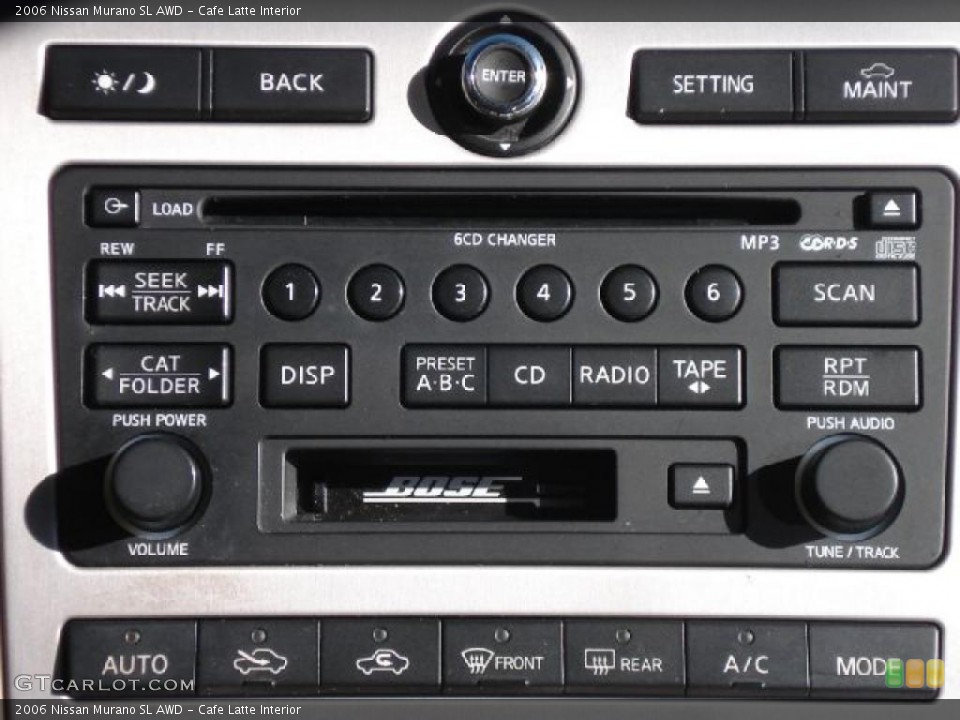 Cafe Latte Interior Controls for the 2006 Nissan Murano SL AWD #41521765