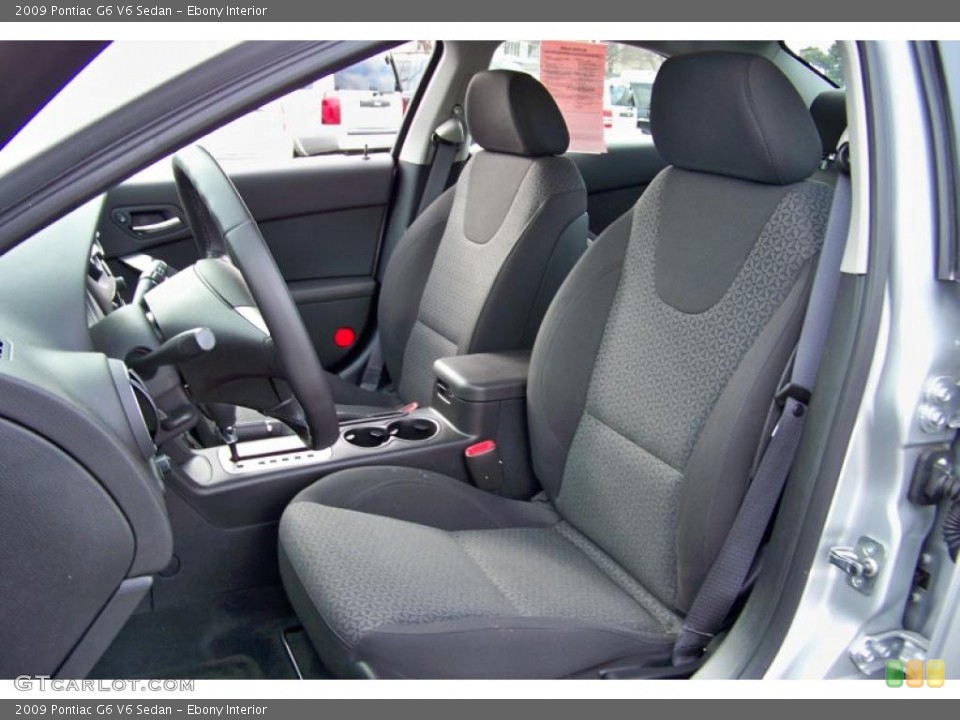 Ebony Interior Photo for the 2009 Pontiac G6 V6 Sedan #41525889