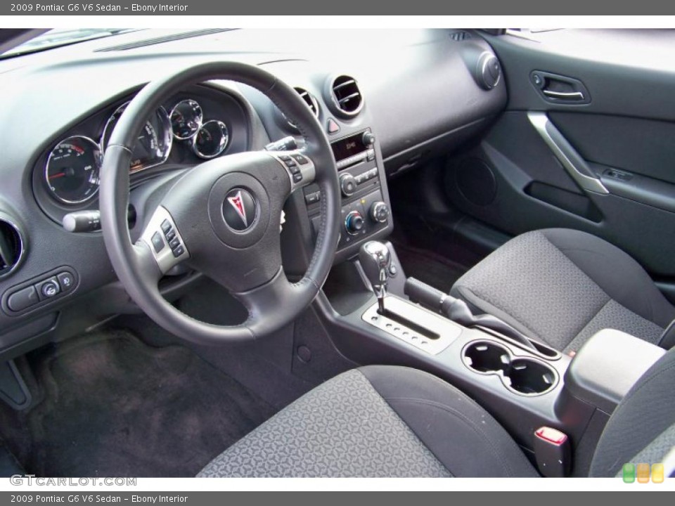 Ebony Interior Prime Interior for the 2009 Pontiac G6 V6 Sedan #41525905