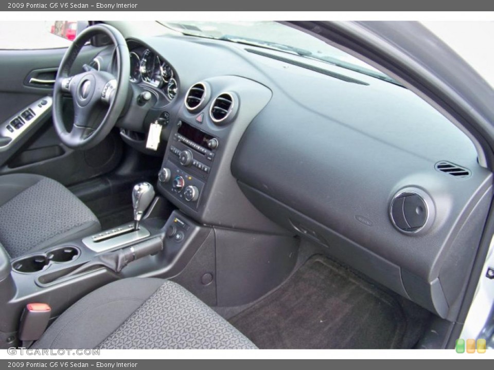 Ebony Interior Dashboard for the 2009 Pontiac G6 V6 Sedan #41526017