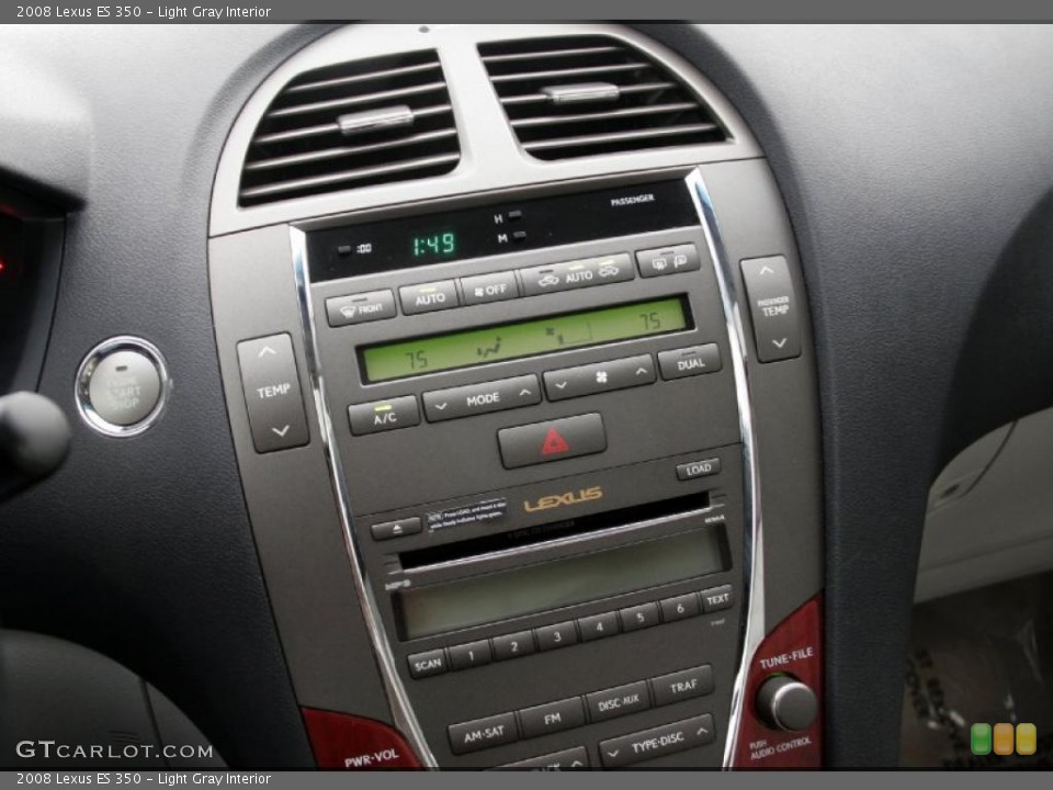 Light Gray Interior Controls for the 2008 Lexus ES 350 #41527761