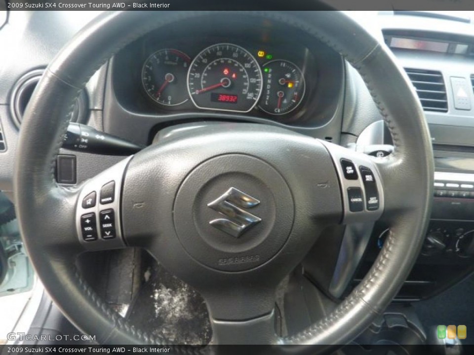 Black Interior Steering Wheel for the 2009 Suzuki SX4 Crossover Touring AWD #41528189