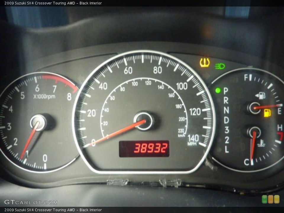 Black Interior Gauges for the 2009 Suzuki SX4 Crossover Touring AWD #41528237