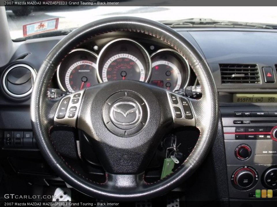 Black Interior Steering Wheel for the 2007 Mazda MAZDA3 MAZDASPEED3 Grand Touring #41531829
