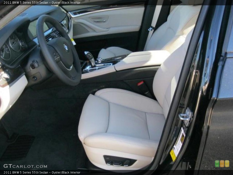Oyster/Black Interior Photo for the 2011 BMW 5 Series 550i Sedan #41532073