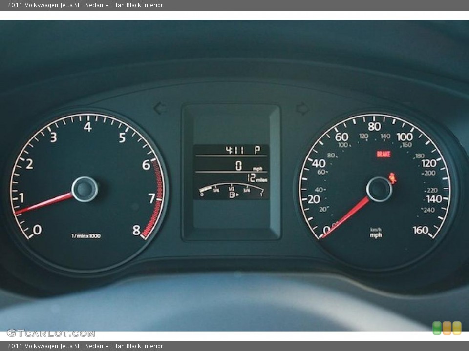 Titan Black Interior Gauges for the 2011 Volkswagen Jetta SEL Sedan #41532353