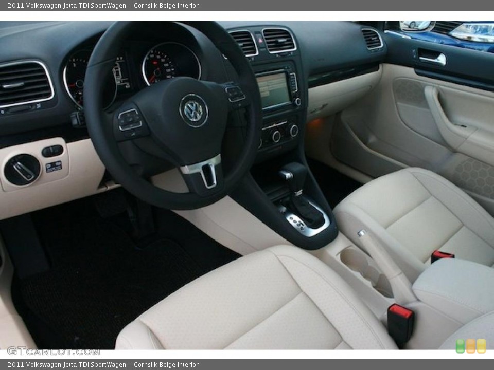 Cornsilk Beige Interior Prime Interior for the 2011 Volkswagen Jetta TDI SportWagen #41532685