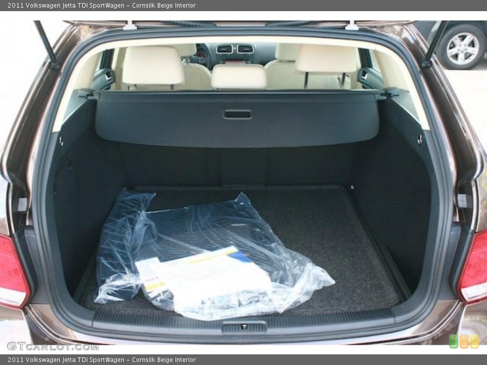 Cornsilk Beige Interior Trunk for the 2011 Volkswagen Jetta TDI SportWagen #41532745