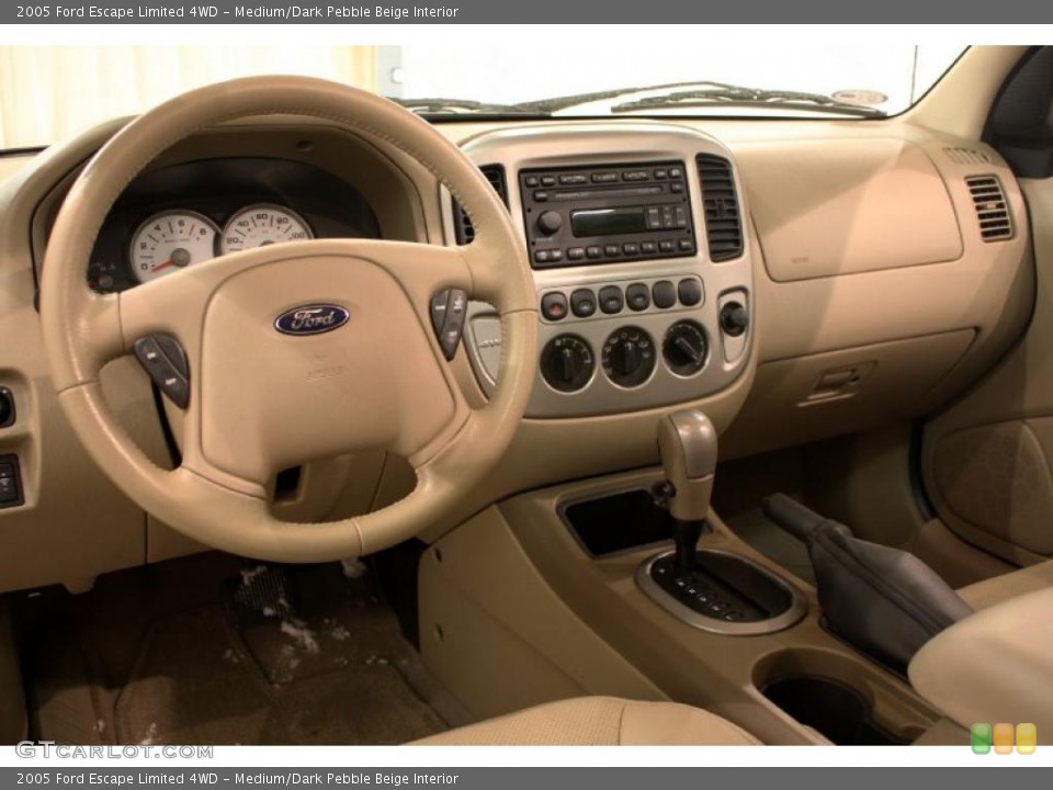Medium/Dark Pebble Beige Interior Dashboard for the 2005 Ford Escape Limited 4WD #41535416