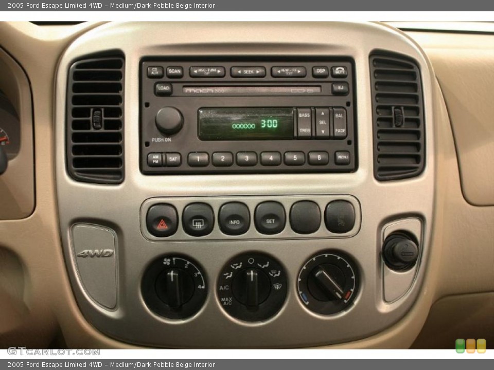 Medium/Dark Pebble Beige Interior Controls for the 2005 Ford Escape Limited 4WD #41535448