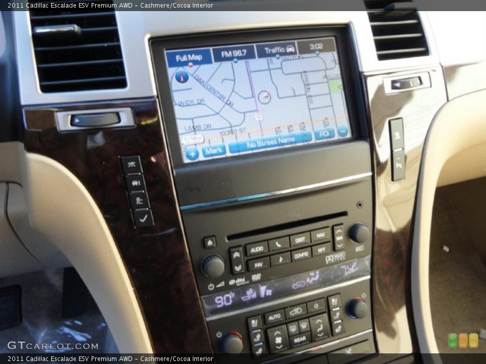 Cashmere/Cocoa Interior Controls for the 2011 Cadillac Escalade ESV Premium AWD #41536328