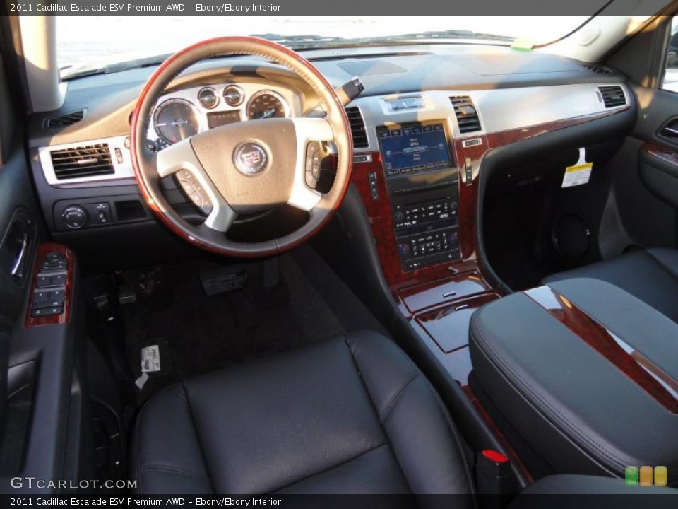 Ebony/Ebony Interior Prime Interior for the 2011 Cadillac Escalade ESV Premium AWD #41536596