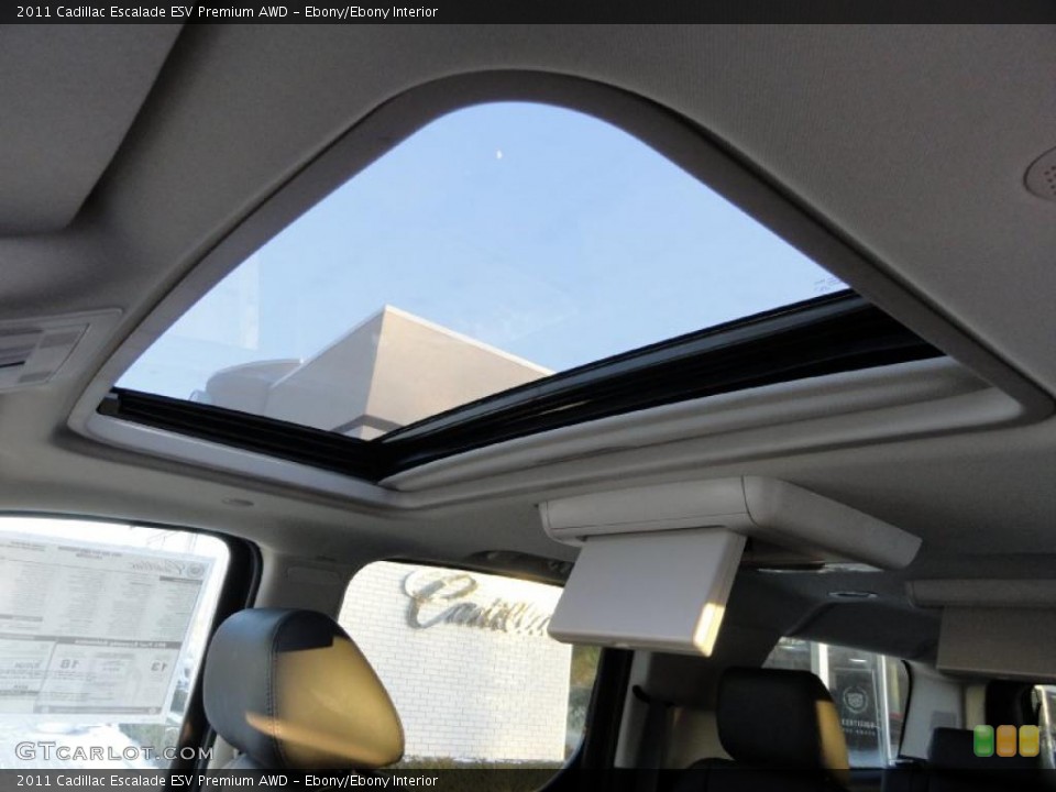 Ebony/Ebony Interior Sunroof for the 2011 Cadillac Escalade ESV Premium AWD #41536648