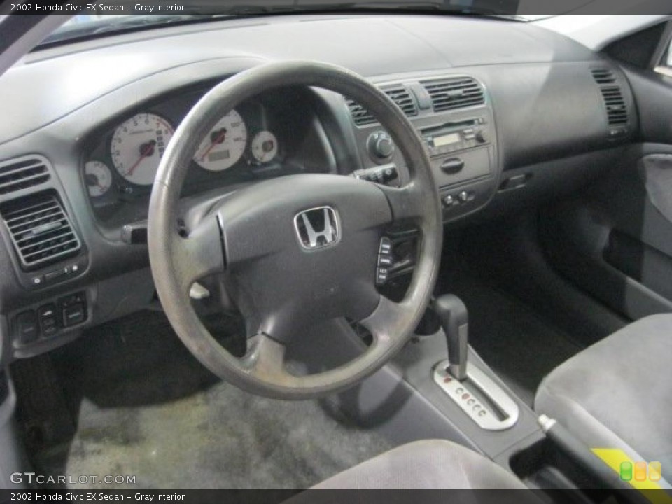 Gray Interior Prime Interior for the 2002 Honda Civic EX Sedan #41538772
