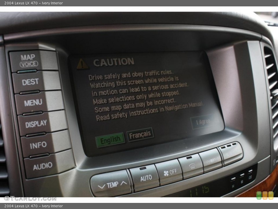 Ivory Interior Navigation for the 2004 Lexus LX 470 #41538860