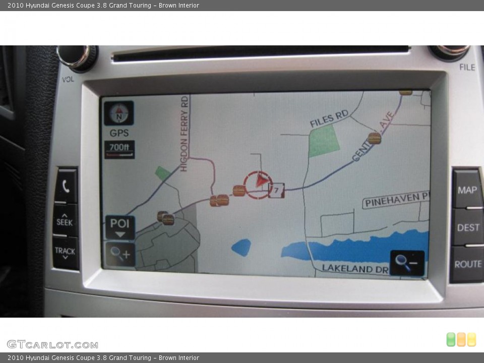 Brown Interior Navigation for the 2010 Hyundai Genesis Coupe 3.8 Grand Touring #41555690