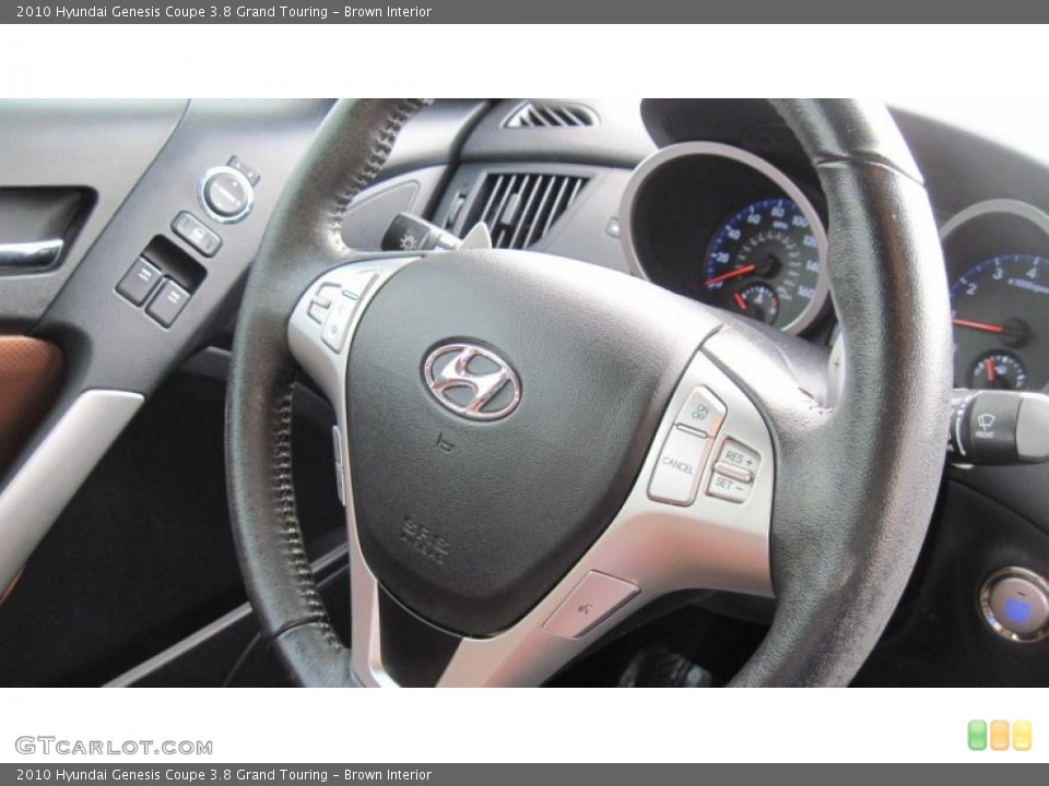 Brown Interior Steering Wheel for the 2010 Hyundai Genesis Coupe 3.8 Grand Touring #41555750