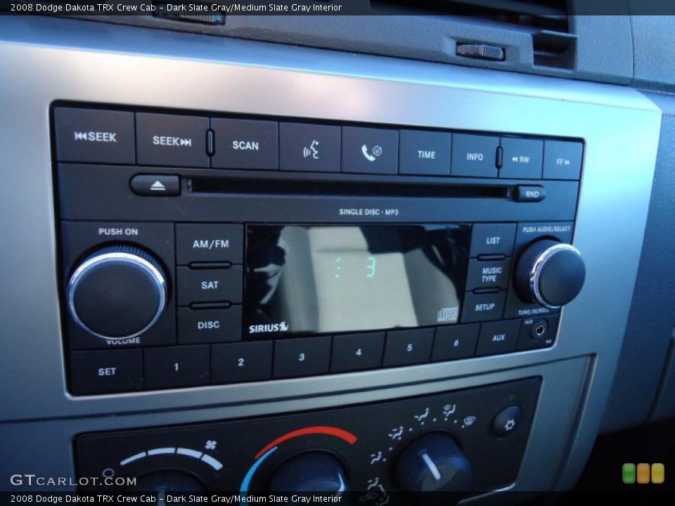Dark Slate Gray/Medium Slate Gray Interior Controls for the 2008 Dodge Dakota TRX Crew Cab #41556234
