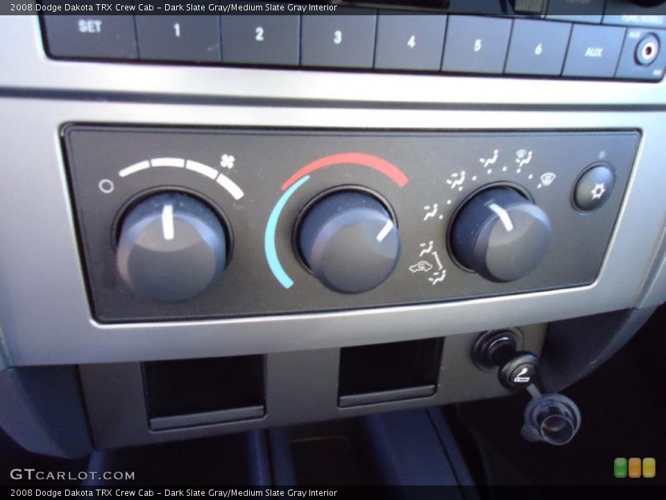 Dark Slate Gray/Medium Slate Gray Interior Controls for the 2008 Dodge Dakota TRX Crew Cab #41556250