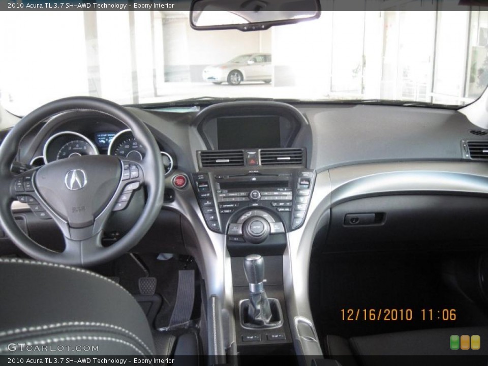 Ebony Interior Dashboard for the 2010 Acura TL 3.7 SH-AWD Technology #41556466