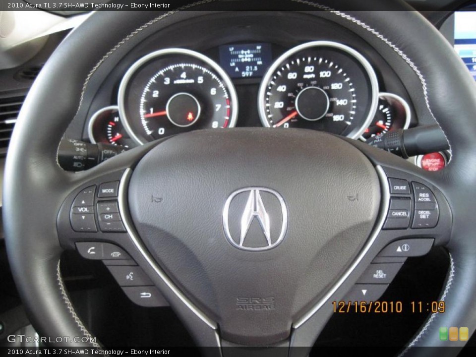 Ebony Interior Controls for the 2010 Acura TL 3.7 SH-AWD Technology #41556718