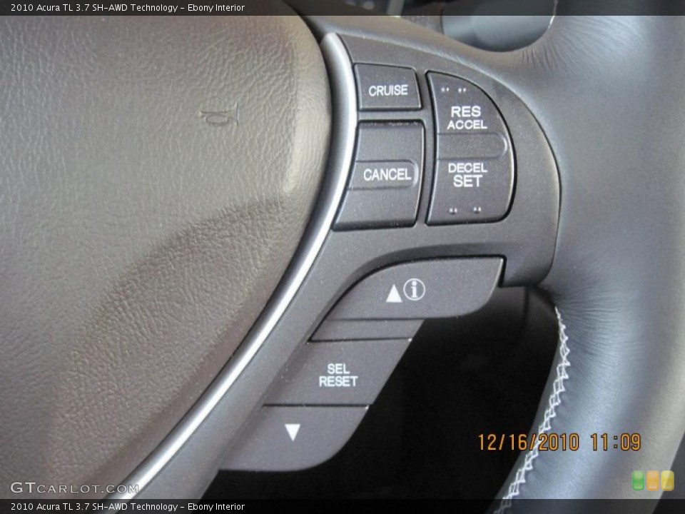 Ebony Interior Controls for the 2010 Acura TL 3.7 SH-AWD Technology #41556774