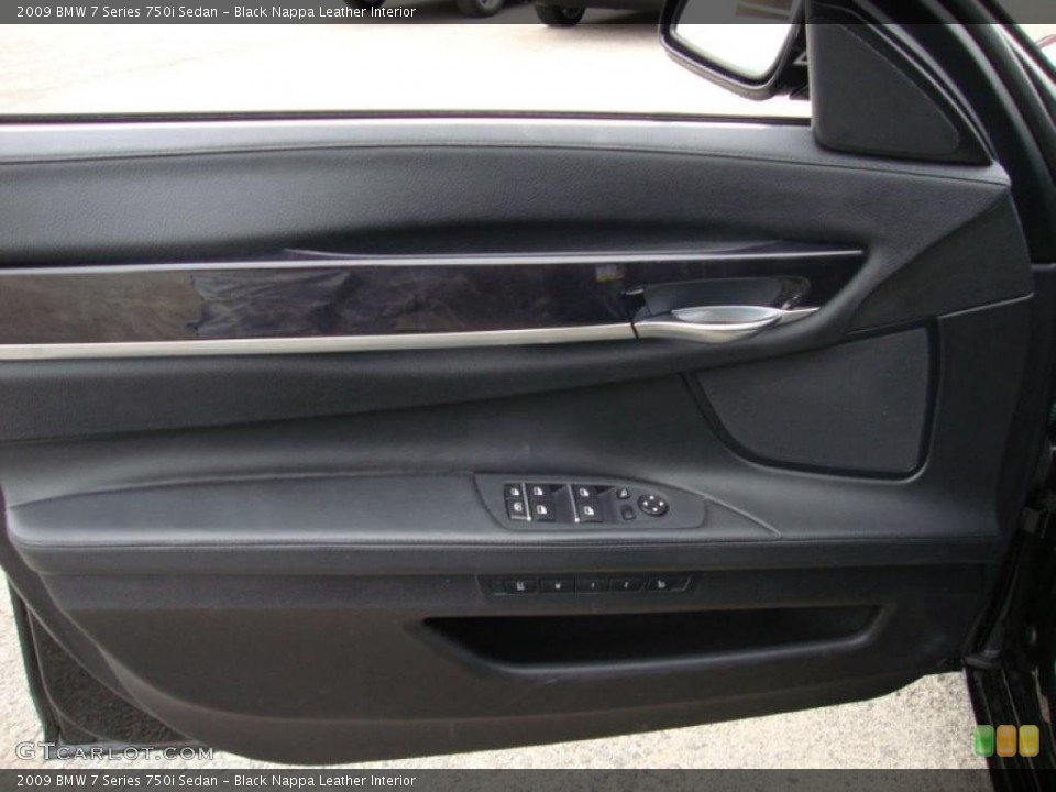 Black Nappa Leather Interior Door Panel for the 2009 BMW 7 Series 750i Sedan #41557058