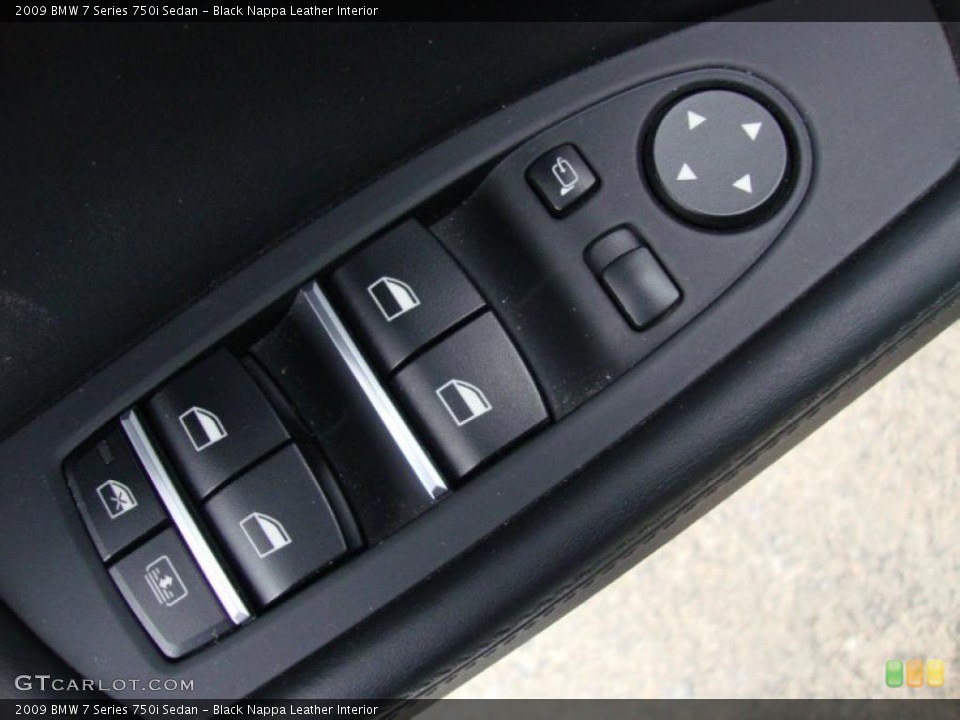 Black Nappa Leather Interior Controls for the 2009 BMW 7 Series 750i Sedan #41557082