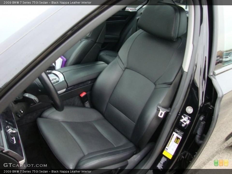 Black Nappa Leather Interior Photo for the 2009 BMW 7 Series 750i Sedan #41557186