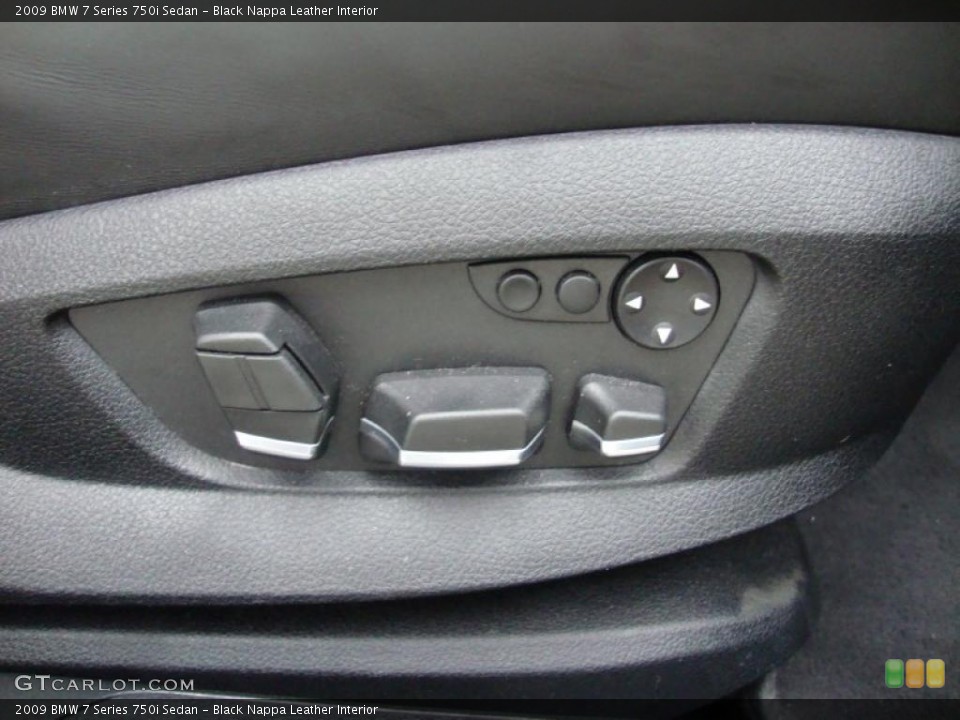 Black Nappa Leather Interior Controls for the 2009 BMW 7 Series 750i Sedan #41557282