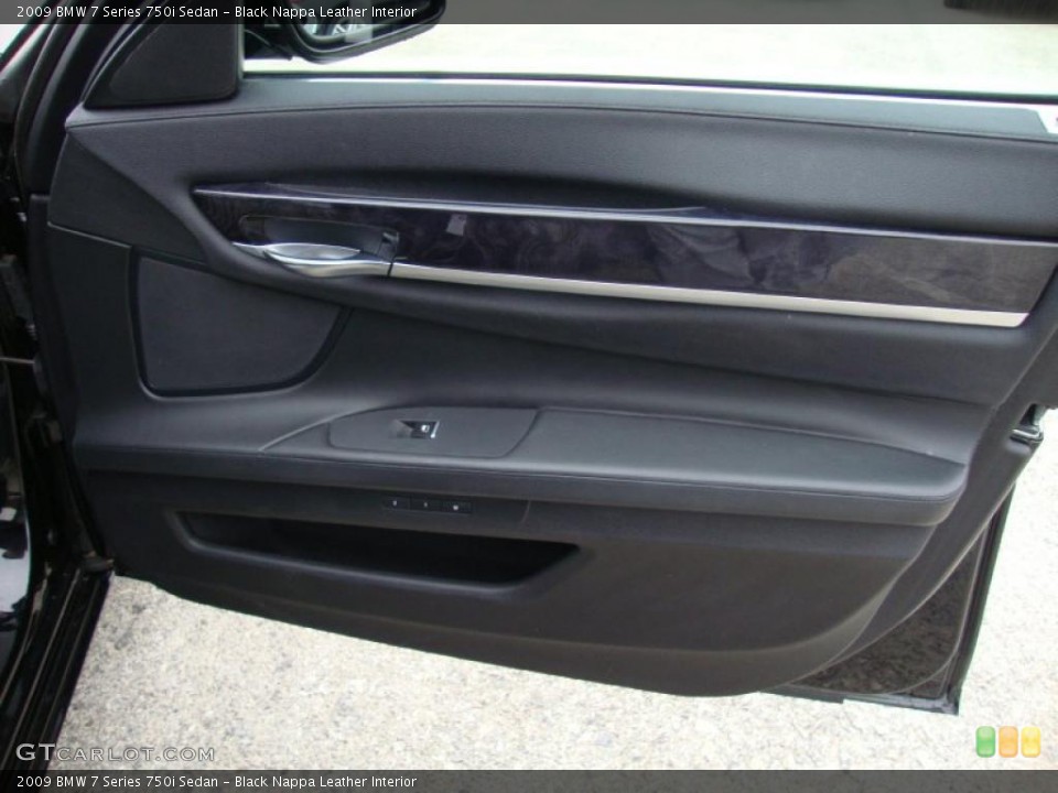 Black Nappa Leather Interior Door Panel for the 2009 BMW 7 Series 750i Sedan #41557318