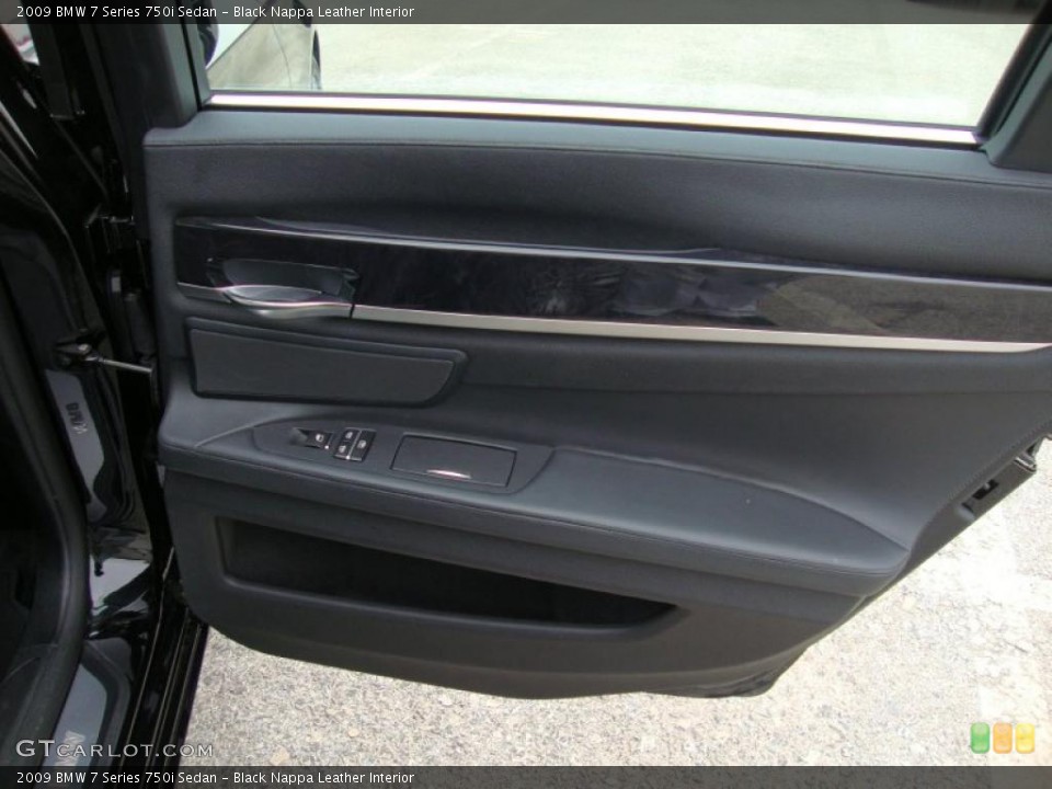Black Nappa Leather Interior Door Panel for the 2009 BMW 7 Series 750i Sedan #41557370