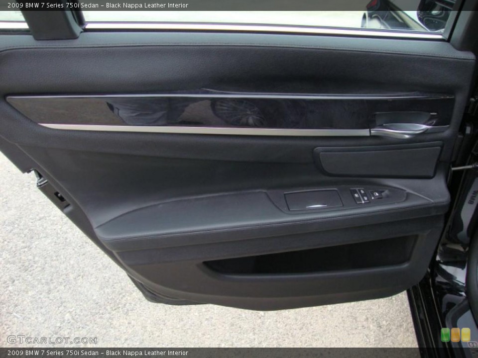 Black Nappa Leather Interior Door Panel for the 2009 BMW 7 Series 750i Sedan #41557418