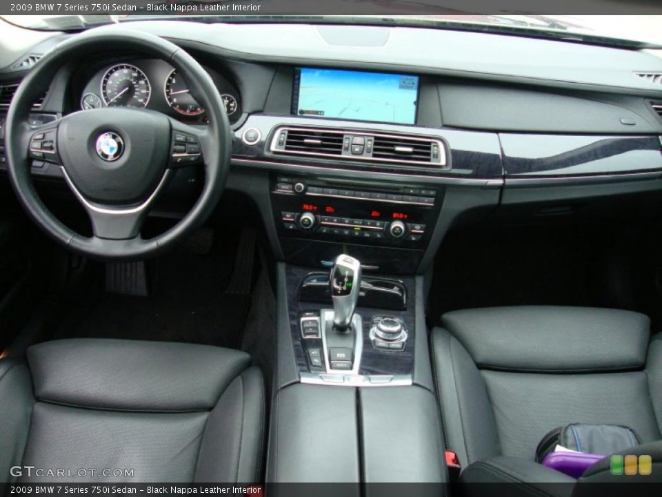 Black Nappa Leather Interior Prime Interior for the 2009 BMW 7 Series 750i Sedan #41557462