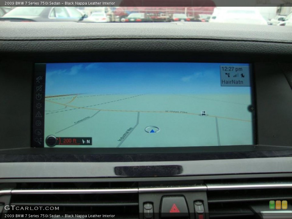 Black Nappa Leather Interior Navigation for the 2009 BMW 7 Series 750i Sedan #41557694