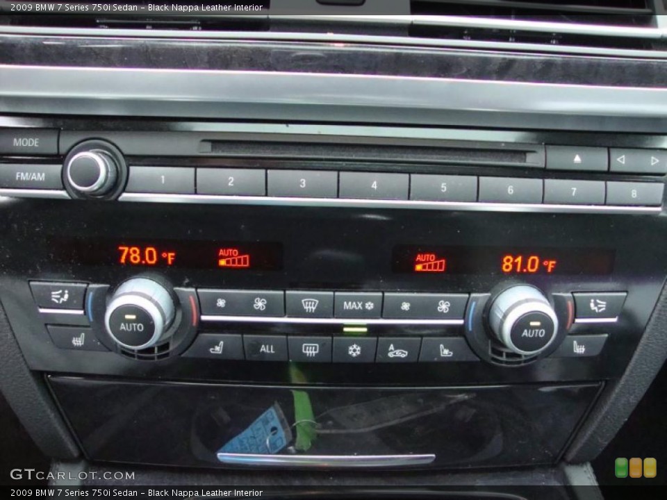 Black Nappa Leather Interior Controls for the 2009 BMW 7 Series 750i Sedan #41557706