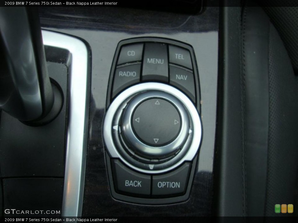 Black Nappa Leather Interior Controls for the 2009 BMW 7 Series 750i Sedan #41557746