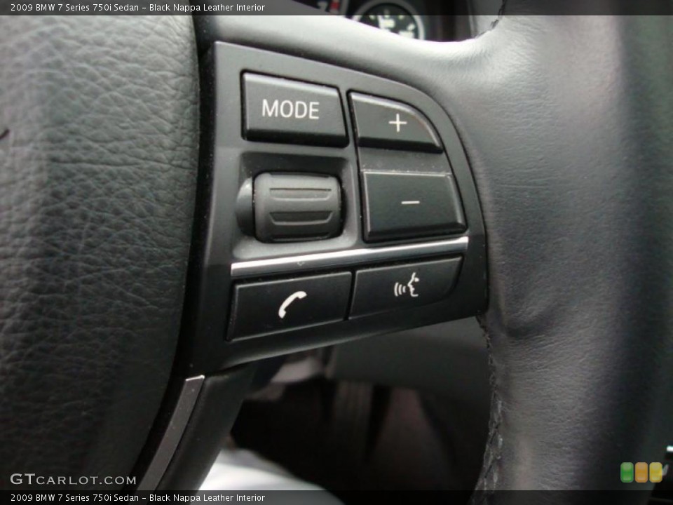 Black Nappa Leather Interior Controls for the 2009 BMW 7 Series 750i Sedan #41557806