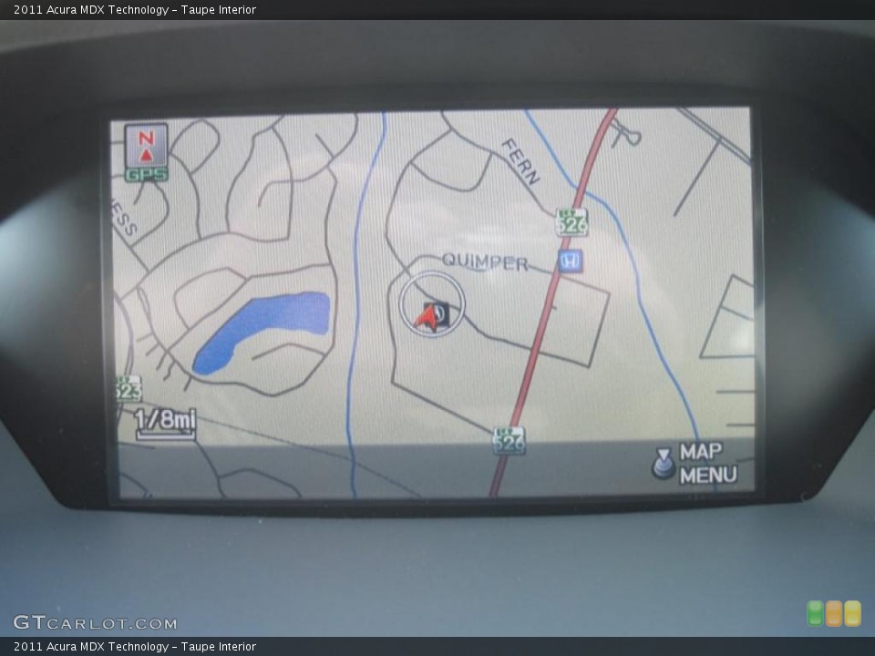 Taupe Interior Navigation for the 2011 Acura MDX Technology #41557958