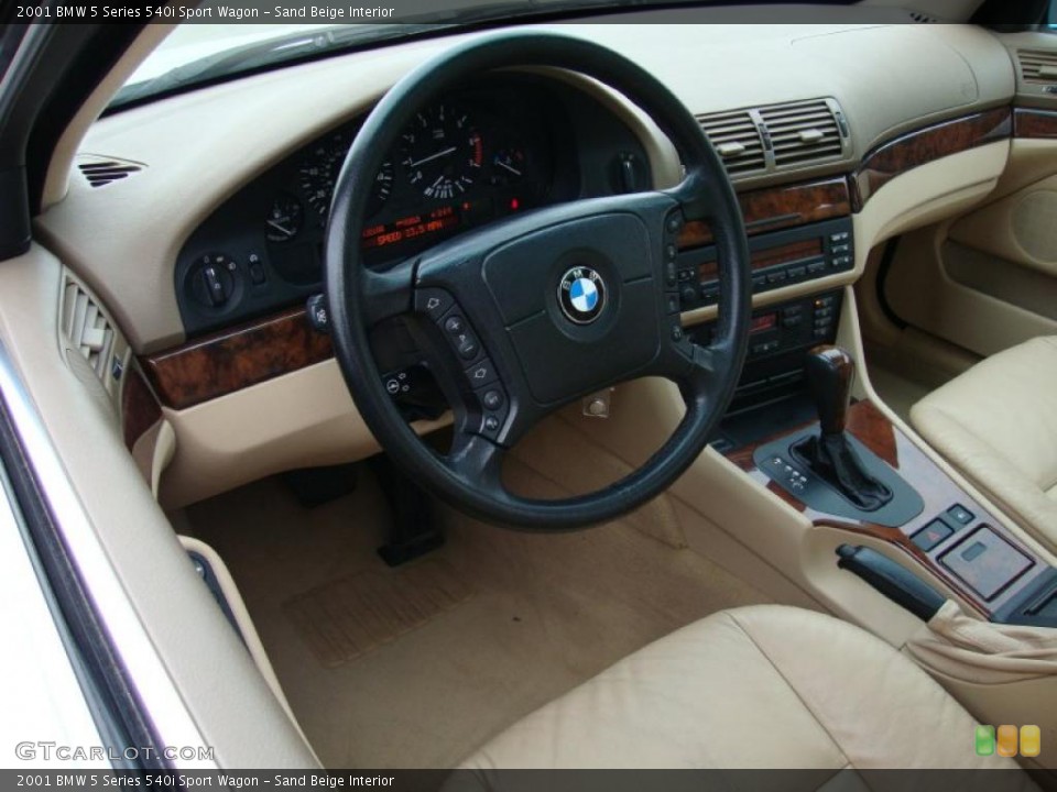 Sand Beige Interior Prime Interior for the 2001 BMW 5 Series 540i Sport Wagon #41559627