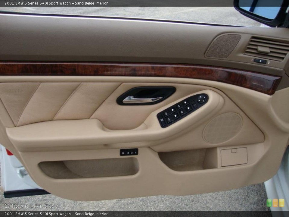 Sand Beige Interior Door Panel for the 2001 BMW 5 Series 540i Sport Wagon #41559655