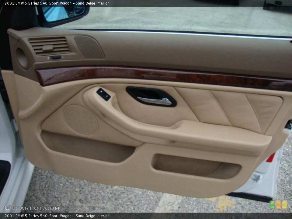 Sand Beige Interior Door Panel for the 2001 BMW 5 Series 540i Sport Wagon #41559783