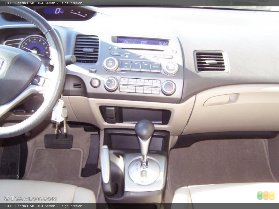 Beige Interior Controls for the 2010 Honda Civic EX-L Sedan #41561559