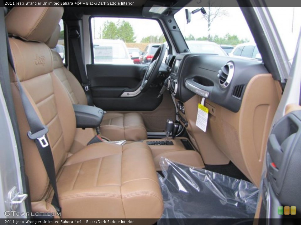 Black/Dark Saddle Interior Photo for the 2011 Jeep Wrangler Unlimited Sahara 4x4 #41562479