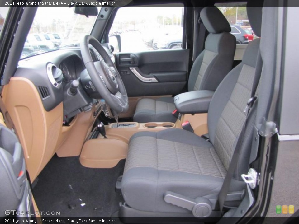 Black/Dark Saddle Interior Photo for the 2011 Jeep Wrangler Sahara 4x4 #41563083