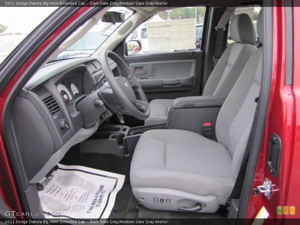Dark Slate Gray/Medium Slate Gray Interior Photo for the 2011 Dodge Dakota Big Horn Extended Cab #41564179