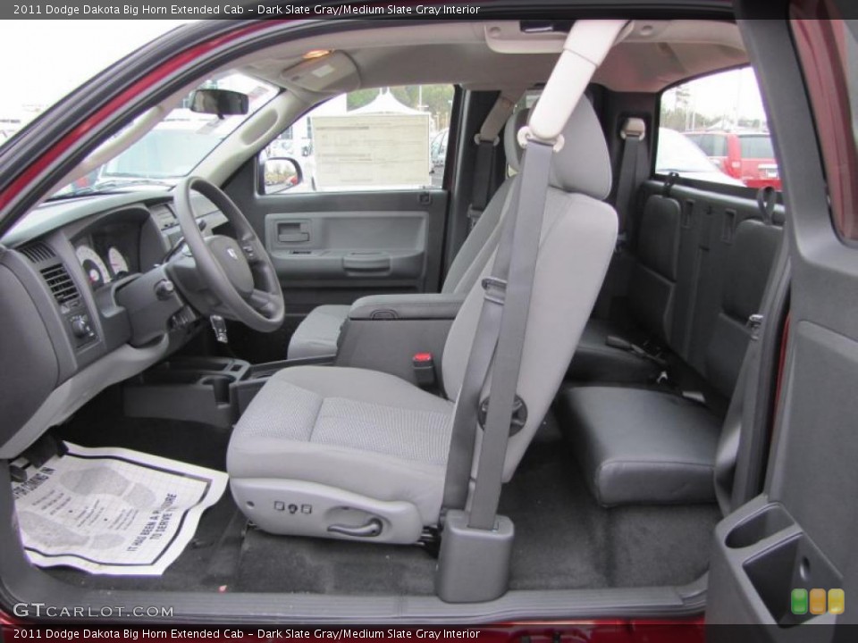Dark Slate Gray/Medium Slate Gray Interior Photo for the 2011 Dodge Dakota Big Horn Extended Cab #41564183