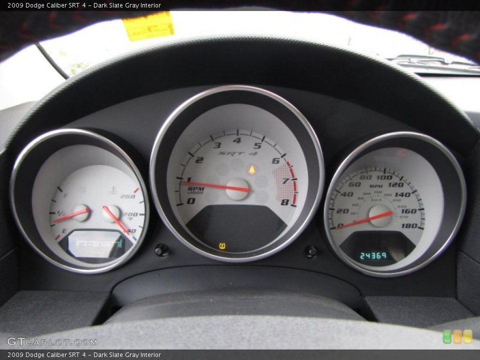 Dark Slate Gray Interior Gauges for the 2009 Dodge Caliber SRT 4 #41564931