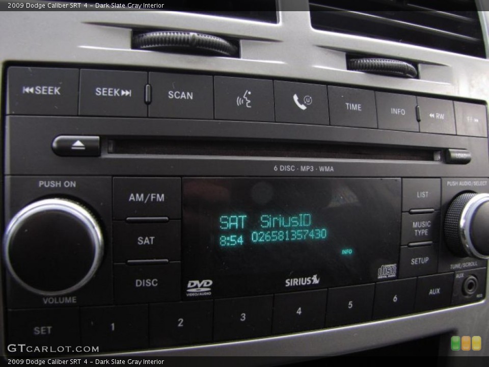 Dark Slate Gray Interior Controls for the 2009 Dodge Caliber SRT 4 #41564939