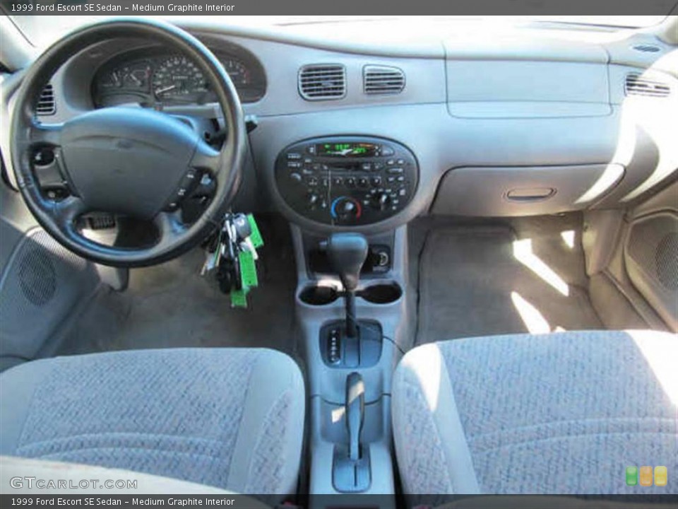 Medium Graphite Interior Prime Interior for the 1999 Ford Escort SE Sedan #41566163